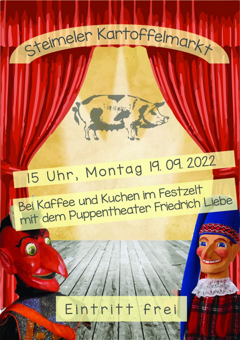 Kartoffelmarkt Puppentheater Montag Flyer